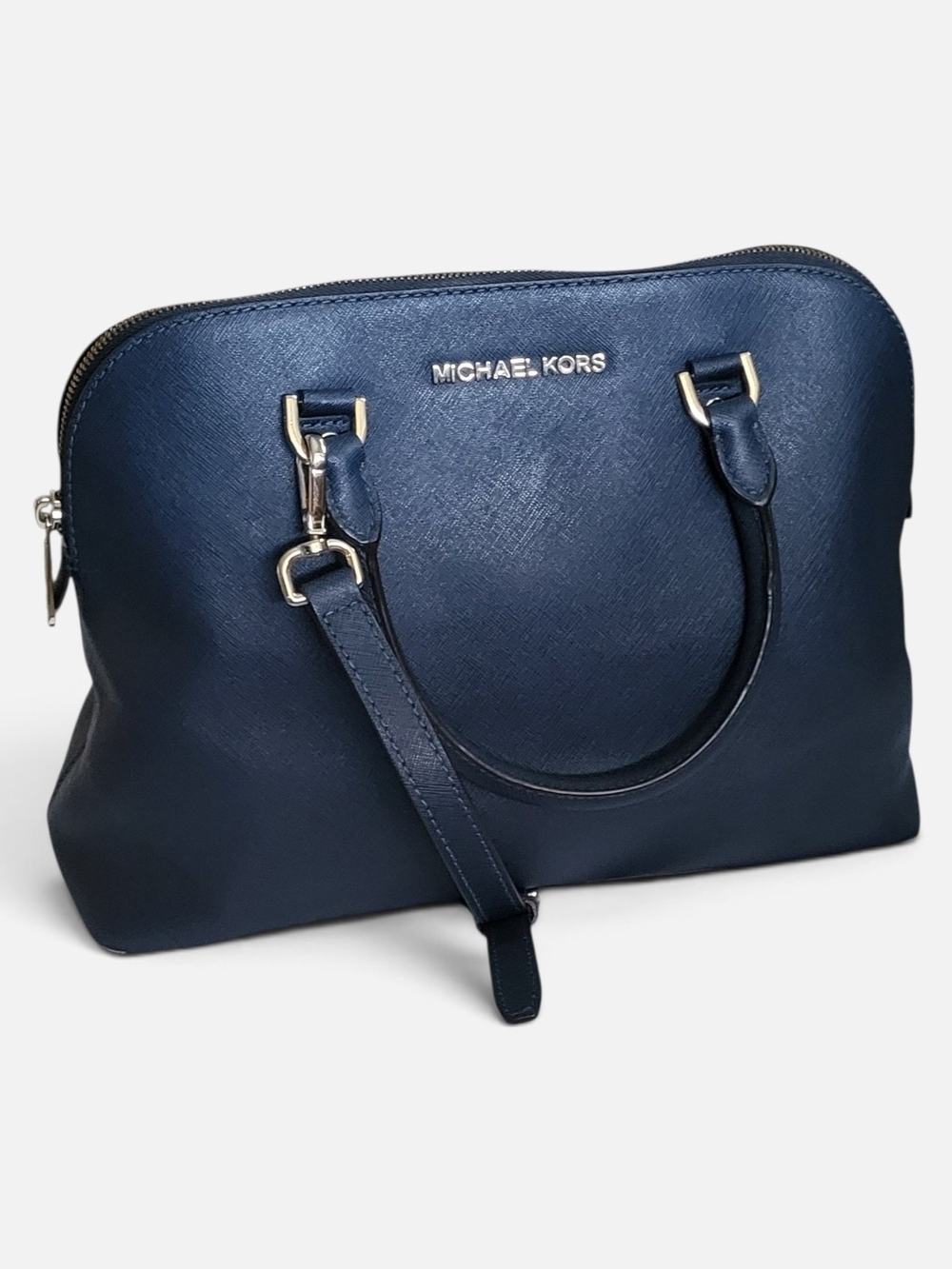Michael Kors Navy  Dome Satchel with Shoulder Strap